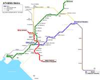 Схема метро г. Афины